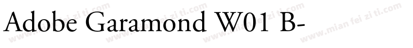 Adobe Garamond W01 B字体转换